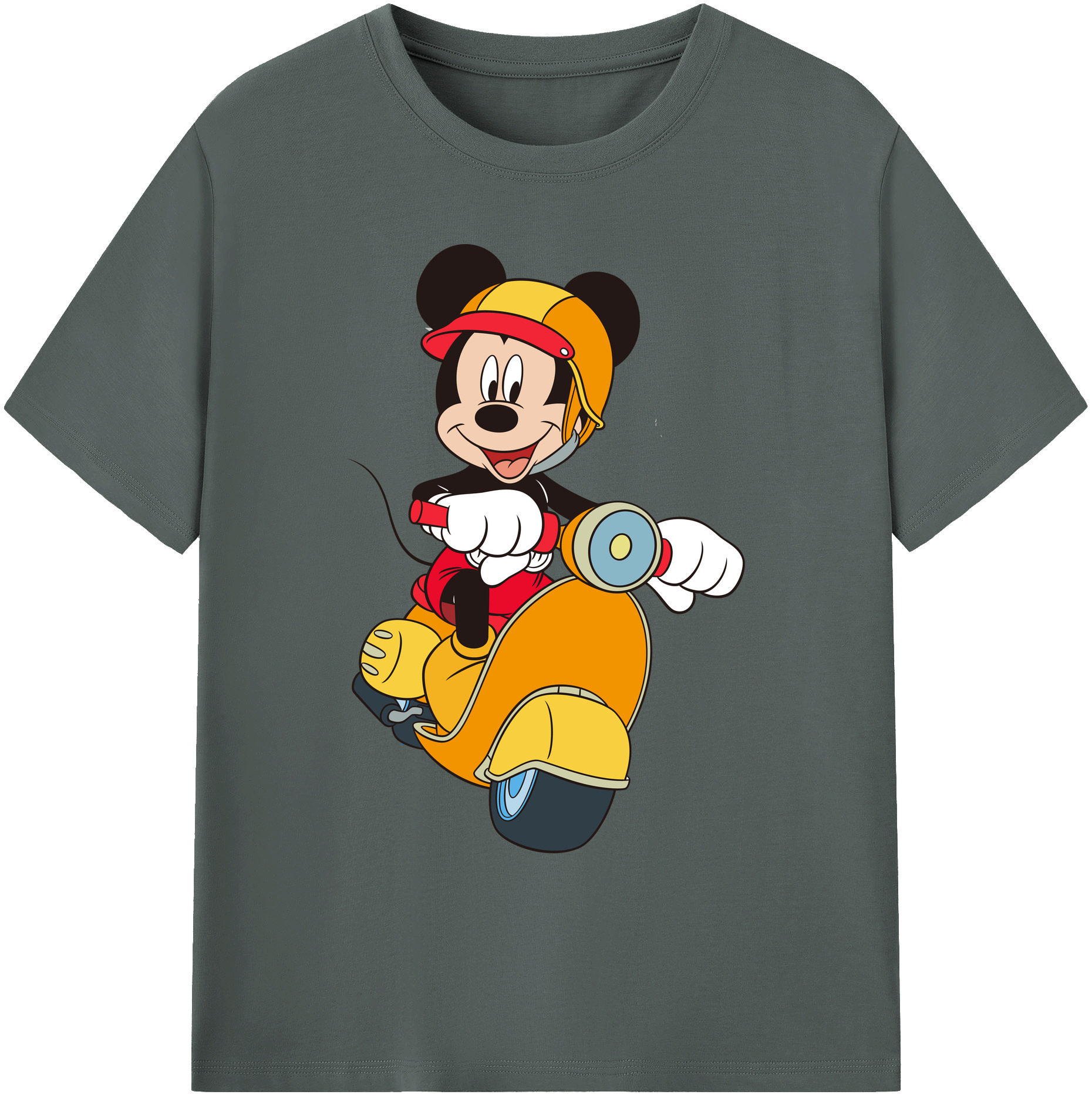 ミッキーマウス Mickey Mouse 綿100％ メンズ半袖Tシャツ｜肌触りやわらか＆通気性